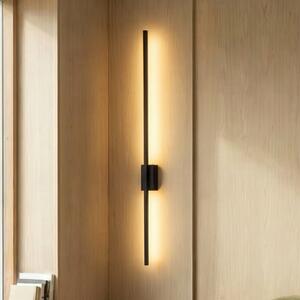 TK Lighting LED стенна лампа Flash, черна, височина 108 cm метал 1, Черен, Дневна/трапезария, Метал, Модерен