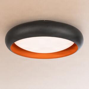 Lindby LED таванна лампа Serava, черна, Ø 60 см, с регулиране на яркостта, Затъмняване, Черен, Дневна/трапезария, Пластмаса, Модерен