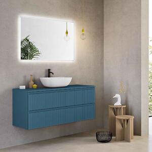 Долен шкаф за баня ARTICO, с плот от MDF, 100 см, син