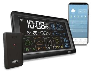 Метеорологична станция с LCD дисплей GoSmart 230V/3xAAA Wi-Fi Tuya черен