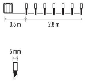 LED Екстериорни Коледни лампички 40xLED/3,3м IP44 топло бели