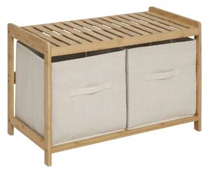 Пейка за съхранение 5five Tidy Box, 2 отделения, Бамбук