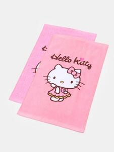 Sinsay - Памучни хавлии 2 броя Hello Kitty - пастелнорозово