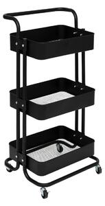 Кухненска количка 5five Black Edition, Черен, Метал, 3 нива