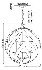 Quintiesse QN-BLACKSMITH-4P-OBK - Външен полилей BLACKSMITH 4xE14/40W/230V IP44 черен