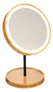 Огледало за баня 5five, Бамбук, LED, Ø16 cm