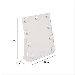 Огледало за баня 5five Holly, LED, 27x6x32 cm, Бяло