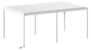 Електрическа пергола Hesperide Evora, Бял алуминий, 6x3.6 m