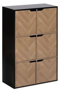 Рафт 5five Mix'n Door Chevrons, 6 отделения, Черен