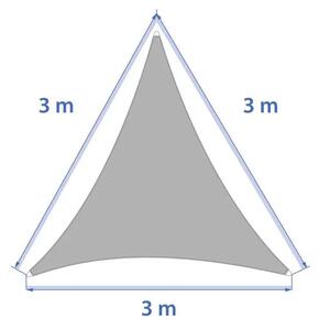 Слънцезащитно платно Hesperide Curacao Solar, Триъгълно, Пшеница - 3x3x3 m