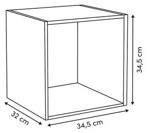 Рафт 5five Mix'n Modul, 1 отделение, MDF, 35x32x35 cm - Бял