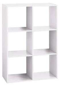 Рафт 5five Mix'n Modul, 6 отделения, MDF, 68x32x101 cm - Бял