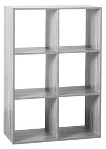 Рафт 5five Mix'n Modul, 6 отделения, MDF, 68x32x101 cm - Сив