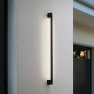 Lindby LED стенна лампа Neano, 120 cm, черна, метал, IP54, Черен, Алуминий, Модерен