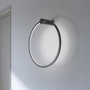 Milagro Lighting LED стенна лампа Saturno, черна, Ø 50 cm, метал, 4000 K, Черен, Дневна/трапезария, Алуминий, Модерен