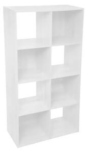 Рафт 5five Mix'n Modul, 8 отделения, MDF, 68x32x134 cm - Бял