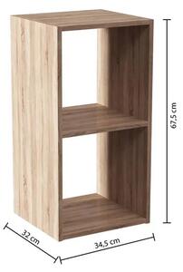Рафт 5five Mix'n Modul, 2 отделения, MDF, 35x32x68 cm - Сив