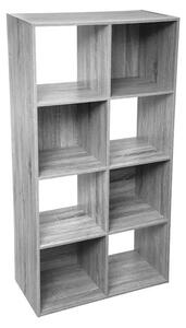 Рафт 5five Mix'n Modul, 8 отделения, MDF, 68x32x134 cm - Сив