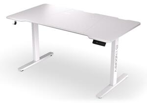 Гейминг бюро Endorfy Atlas L Electric, МДФ, 150 x 78 cm, до 80 кг. натоварване, поставка за слушалки, електрическо управление на височина, бяло