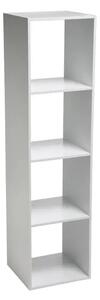 Рафт 5five Mix'n Modul, 4 отделения, MDF, 35x32x134 cm - Бял