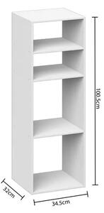 Рафт 5five Mix'n Modul, 2+2 отделения, MDF, 35x32x101 cm - Естествен