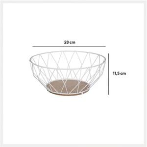 Купа за плодове 5five Daimond, Метал+MDF, 28х12 cm - Черен