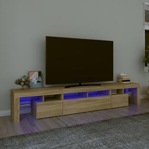 VidaXL ТВ шкаф с LED осветление, дъб сонома, 230x36,5x40 см