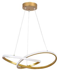 RABALUX Castiel, indoor pendant lamp, gold metal lamp with white silicon shade, 36W, with shade: 2380lm, without shade: 2800lm