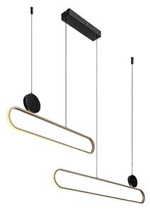 Circado, indoor pendant lamp, black/ gold metal lamp with white silicon shade, 48W, with shade: 2550lm, without shade: 3360lm, 3