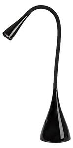 Jeff2, indoor table lamp, black plastic lamp with white metal shade, 4W, with shade: 250lm, without shade: 290lm, 3000K, beam an