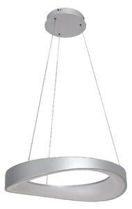 Iliana, indoor pendant lamp, silver metal lamp with white acryl shade, 56W, with shade: 3380lm, without shade: 6650lm, 3000K, D5