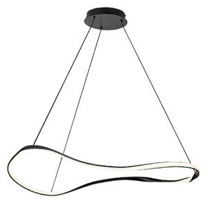 Mirossi, indoor pendant lamp, black metal lamp with white silicone shade, 40W, with shade: 2070lm, without shade: 4850lm, 4000K