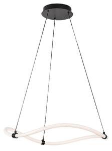 RABALUX Serena, indoor pendant lamp, black metal lamp with white acryl shade, 34W, with shade: 3350lm, without shade: 3900lm, 40