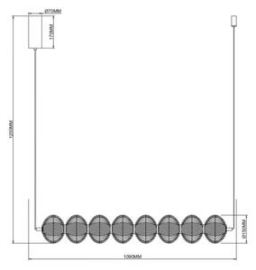 Zuma Line 003064-034757 - LED полилей на кабел GALATEA LED/50W/230V златист