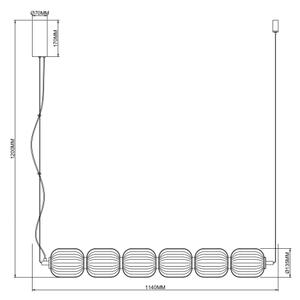 Zuma Line 003064-034748 - LED полилей на кабел AKARI LED/50W/230V, златист