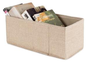 Бежова текстилна кутия за съхранение 28x12x12 cm Sandy – Compactor