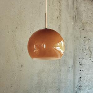 FRANDSEN Висяща лампа Ball Glass, капучино, Ø 25 cm, Затъмняване, Кафяв / ръждив, Дневна/трапезария, Стъкло, Дизайн
