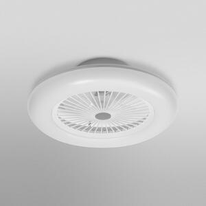 OSRAM SMART+ WiFi LED тавански вентилатор ROUND бял, безшумен, 55 см, Затъмняване, Бял, Дневна/трапезария, Пластмаса, Модерен