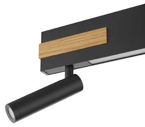 Brilliant LED таванни прожектори Streamline, дължина 60 cm, черни, 2-крилни., Затъмняване, Черен, Дневна/трапезария, Метал, Модерен