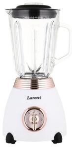 Блендер Laretti LR-FP7310, 500W, 1.5 л, Ножове от неръждаема стомана, 2 скорости + импулс, Заключващ механизъм, Бял