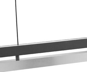 Brilliant LED висяща лампа Pulse, дължина 120 cm, черна, метал, Затъмняване, Черен, Дневна/трапезария, Метал, Модерен