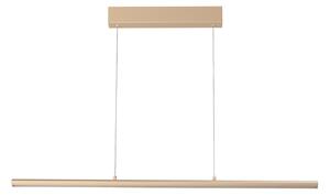 FISCHER & HONSEL LED висяща лампа Borena, пясъчен цвят, дължина 113 cm, метал, Затъмняване, Бежов, Дневна/трапезария, Метал