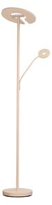 FISCHER & HONSEL LED стояща лампа Dent, пясъчен цвят, 180 cm, метал, CCT 2-flg., Затъмняване, Бежов, Дневна/трапезария, Метал, Модерен, Светлина за четене
