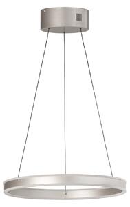 FISCHER & HONSEL LED висяща лампа Silvio, Ø 50 cm, никел матов, метал, CCT,, Затъмняване, Металик, Дневна/трапезария, Метал, Модерен