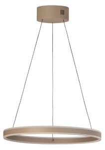 FISCHER & HONSEL LED висяща лампа Silvio, Ø 60 cm, сиво, метал, CCT, Затъмняване, Бежов, Дневна/трапезария, Метал, Модерен