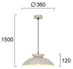 Полилей на кабел SUPERB 1xE27/40W/230V бежов