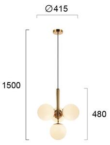 Полилей на кабел JOLIN 4xG9/5W/230V златен