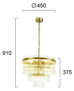 Полилей на верига SABRINA 7xE14/40W/230V златист