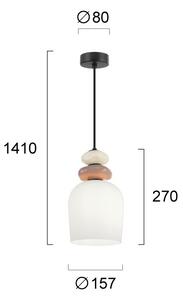Полилей на шнур VALISIA 3xE27/40W/230V бежов/маслинен
