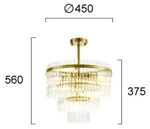 Полилей на штанга SABRINA 7xE14/40W/230V златен
